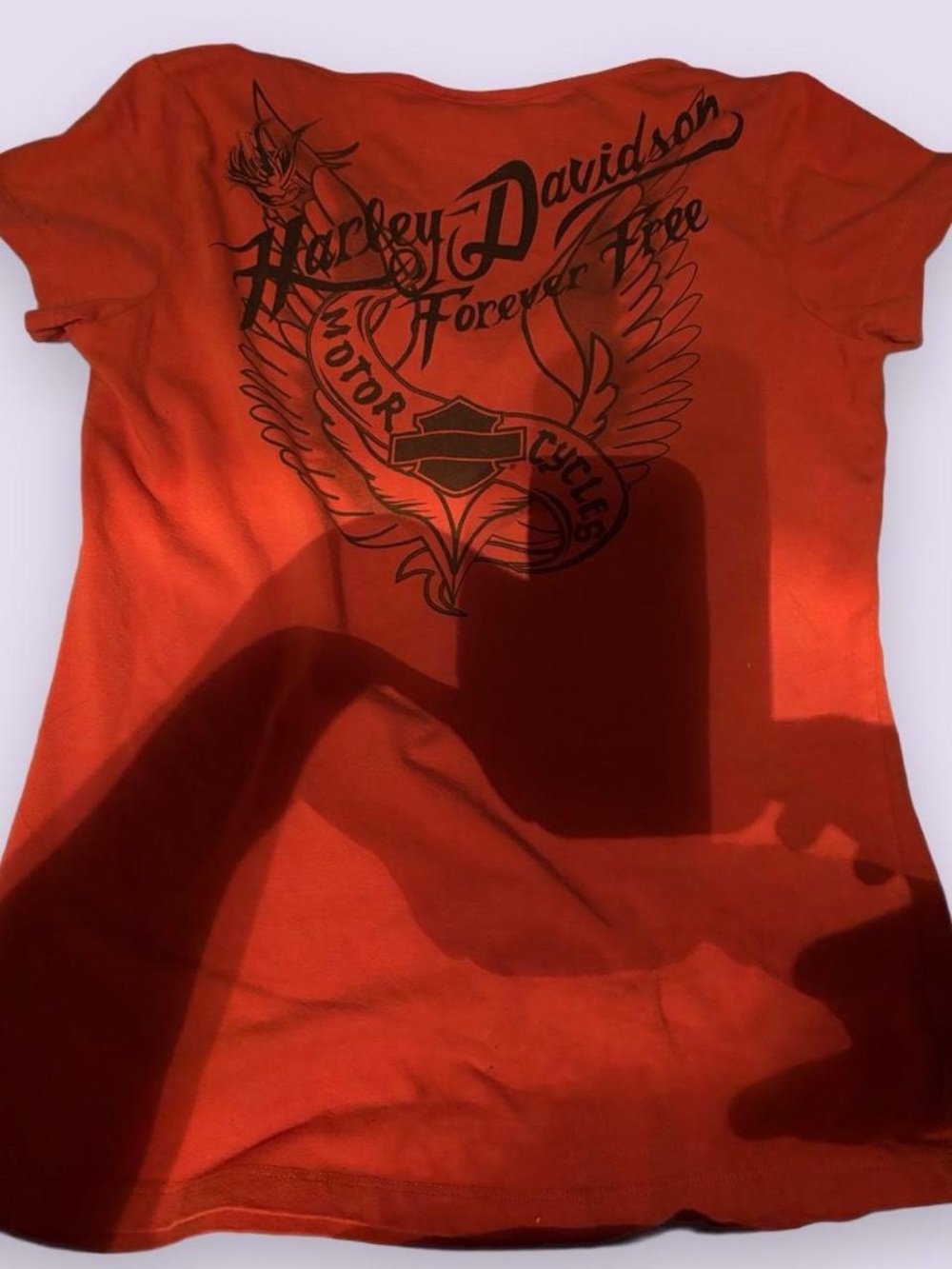 Harley-Davidson Orange Forever Free Graphic Tee Small